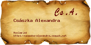 Császka Alexandra névjegykártya