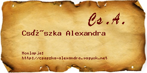 Császka Alexandra névjegykártya